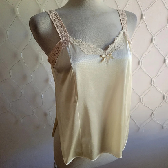 Vintage Chemise Top by Greenco Maid / Nutural Tone / Size Large - Picture 1 of 8